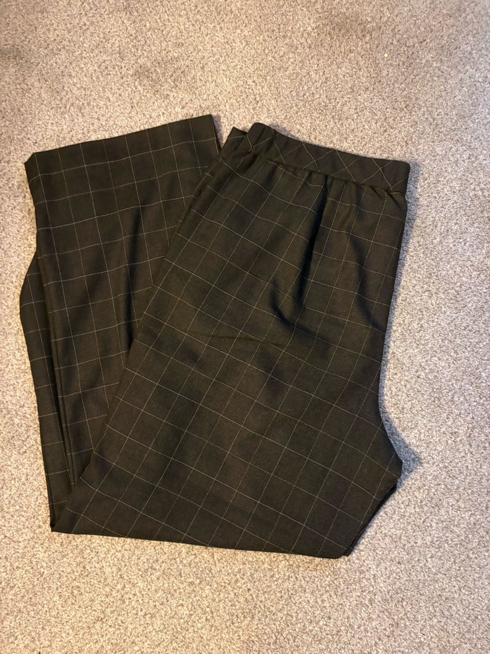 J. Jill Charcoal Windowpane Dress Pants